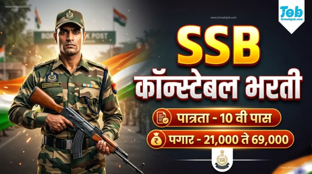 🚨 SSB Constablace Bharti 2026 | सशस्त्र सीमा दलात कॉन्स्टेबल पदाच्या 827 जागांसाठी भरती 2026