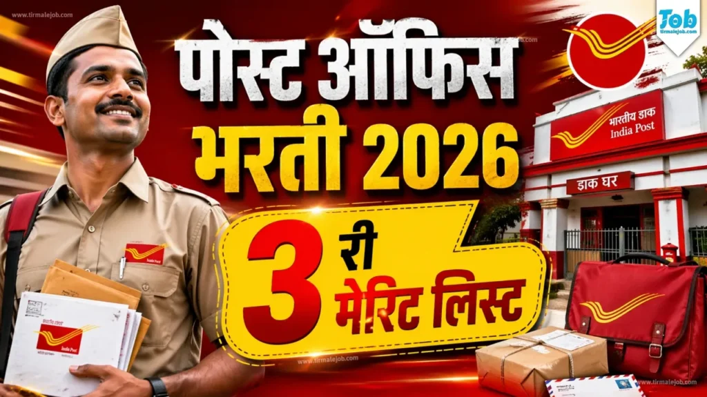 🧾 GDS 3rd Merit List 2026 Release Date | पोस्ट ऑफिस भरती 3 री मेरिट लिस्ट कधी लागली