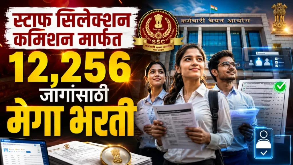 स्टाफ सिलेक्शन कमिशन मार्फत 12,256 जागांसाठी मेगा भरती | SSC CGL Bharti 2026 Apply Online